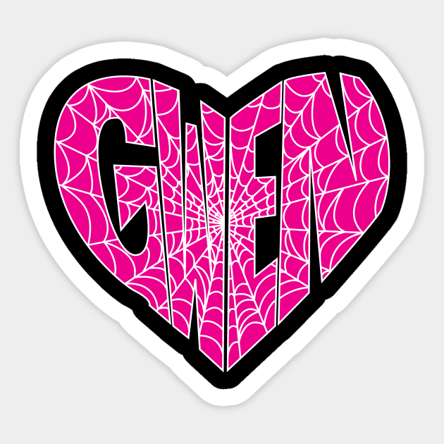 Gwen's Heart Sticker by psychoandy
